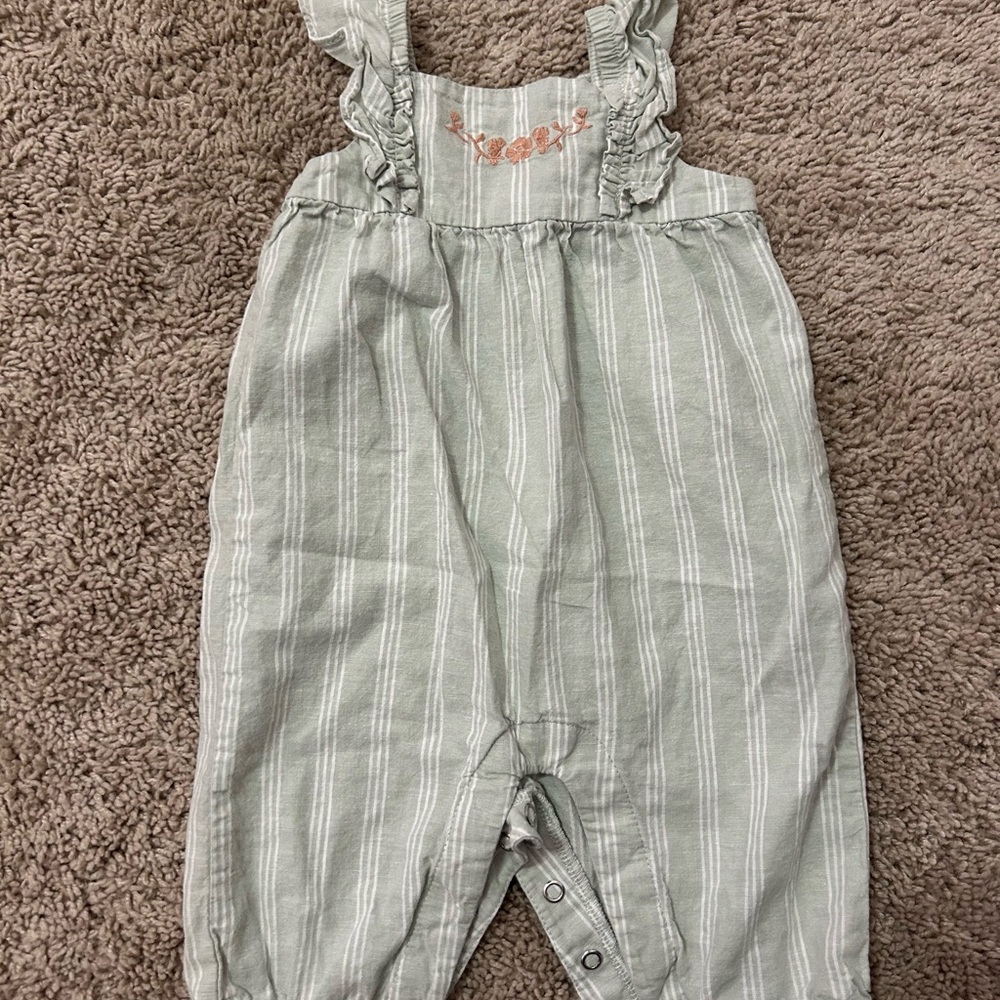 Carter's Green and White Jumpsuit Relaxed Fit